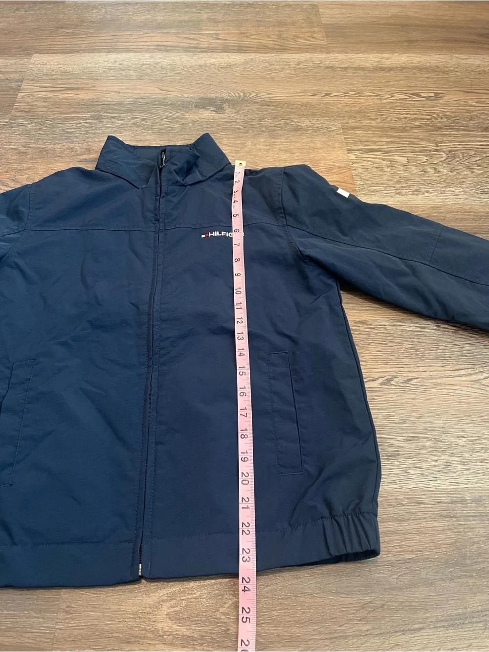 Tommy Hilfiger Boys Regatta Windbreaker Navy Blue Jacket Size L 12-14 Raincoat
